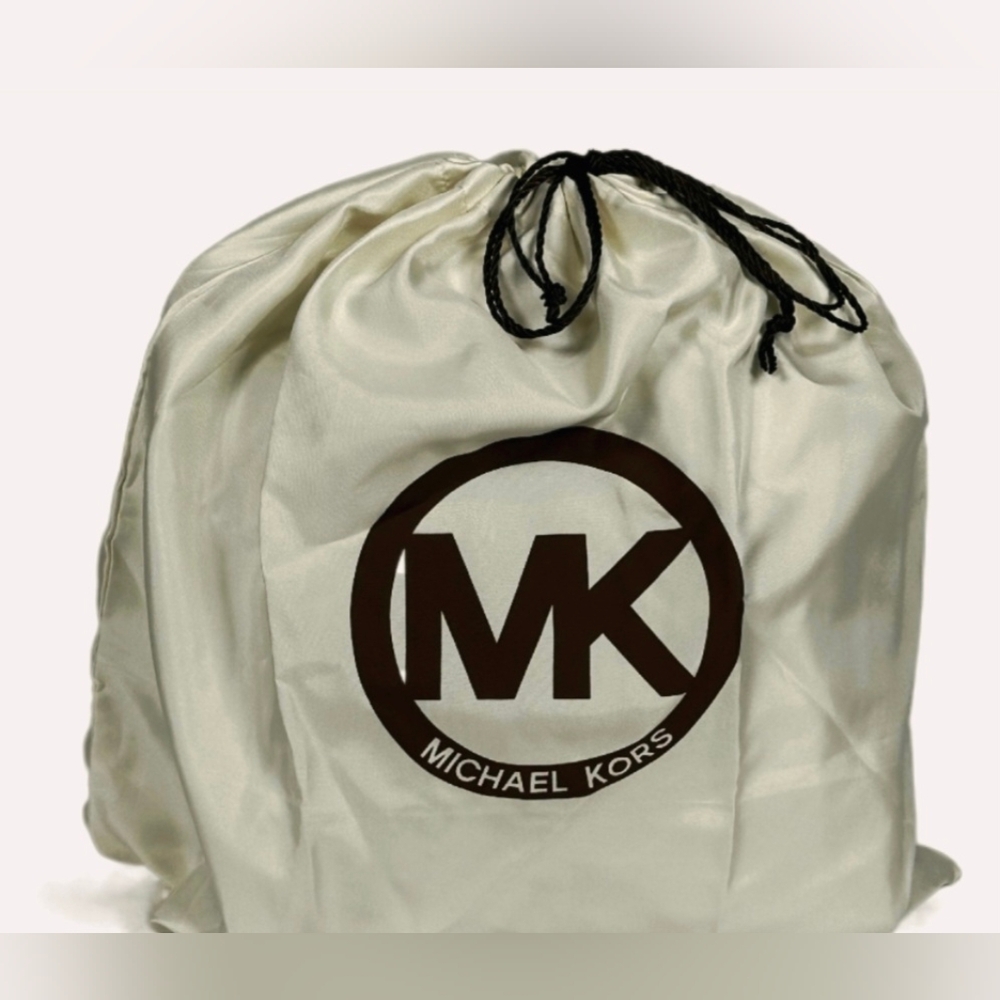 Michael Kors Ivory Drawstring Dust Bag & White Satin Dust Bags. Set Of Two